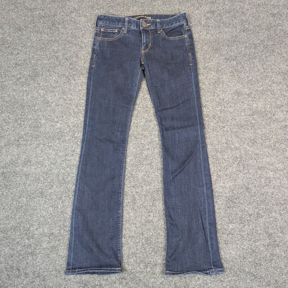 Express Barely Boot Low Rise Dark Wash Indigo Denim Jeans Womens Size 0R